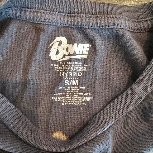 szS David Bowie 1972 World Tour Tee Retro Bleached Distressed Rock & Roll Tshirt - Picture 4 of 8